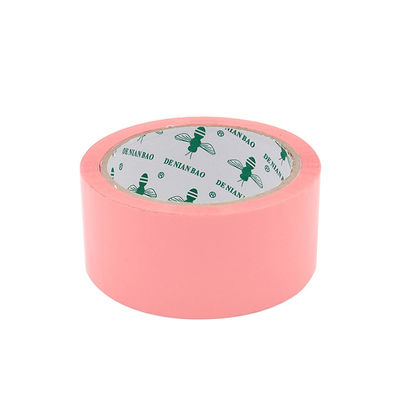 Açık pembe yapışkan ambalaj bantı Karton mühürleme ve maskeleme için renkli bant