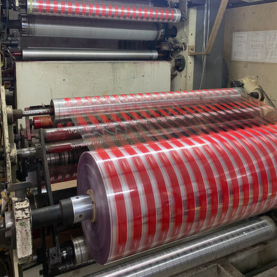 Baskılı bantlar Jumbo Roll 1.28*4000m Bopp Paket Bantları Üretimi